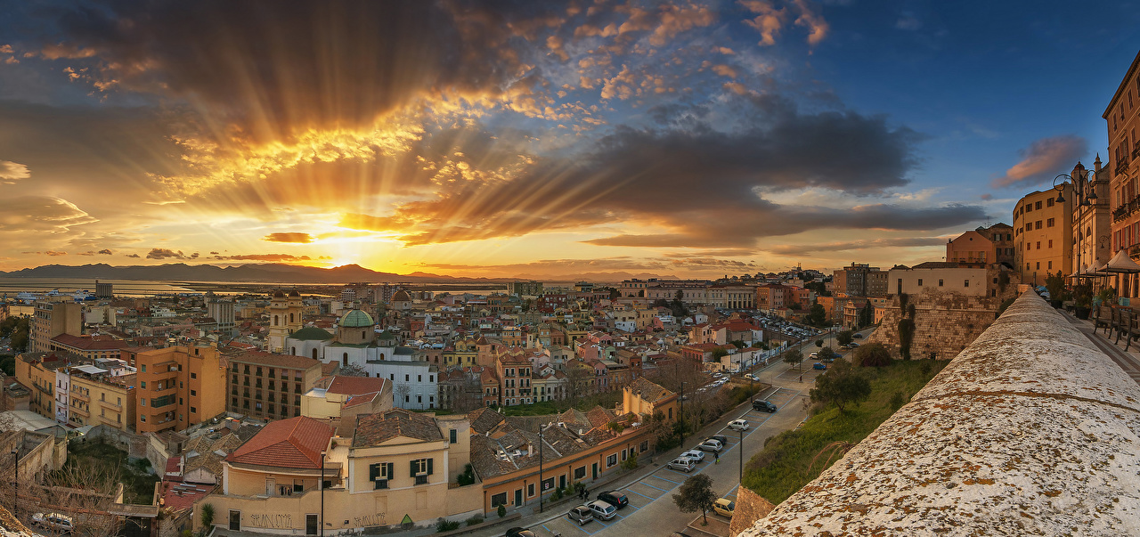 Wallpaper Rays Of Light Italy Cagliari Sky Sunrises And Sunsets