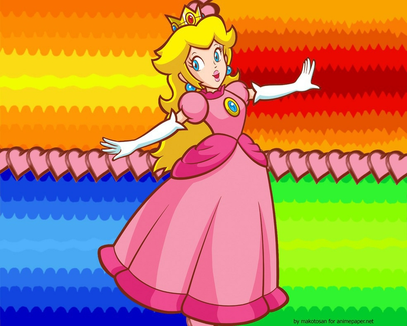 Description Crown Hearts Super Princess Peach Wallpaper