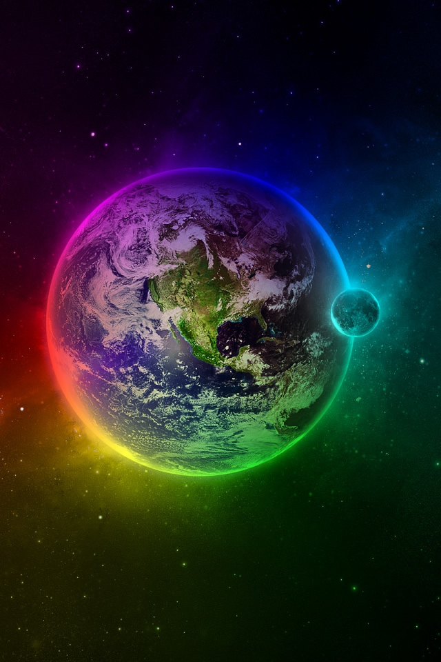 Colorful Earth iPhone 4s Wallpaper iPad