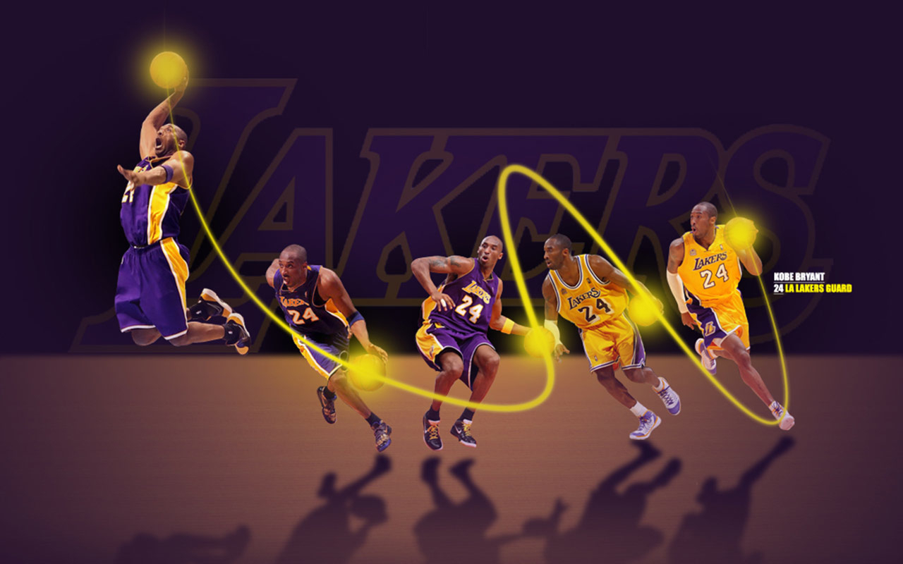 S1600 La Lakers Basketball Club Players HD Wallpaper Jpg