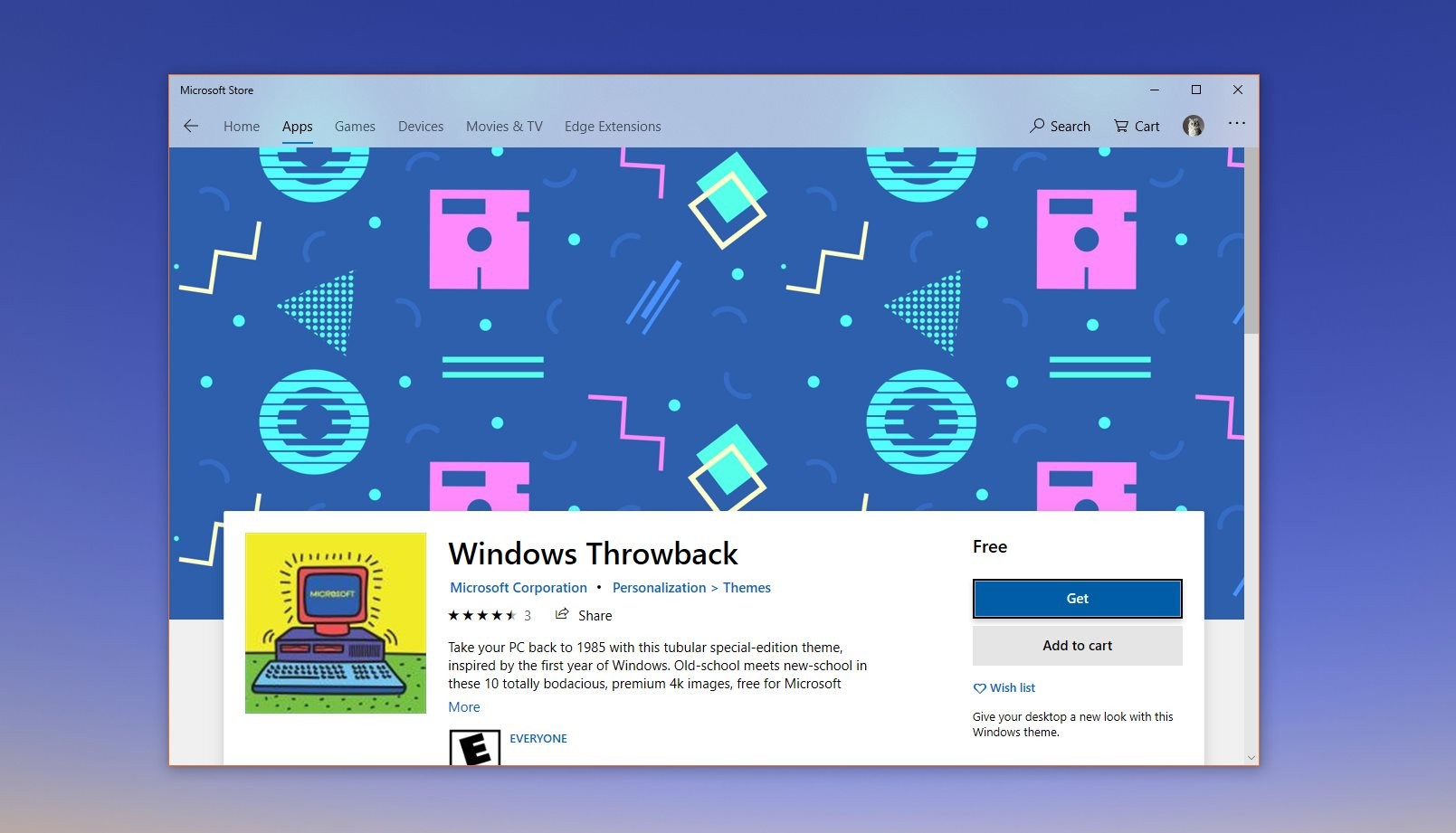 Microsoft Releases Windows Throwback Theme For