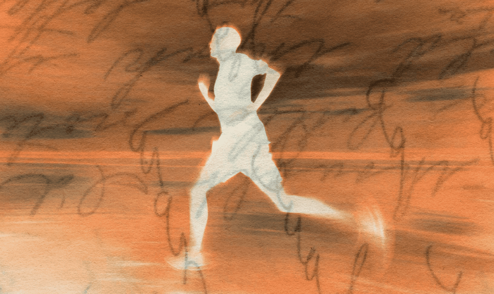 Abstract Runner Silhouette Wallpaper