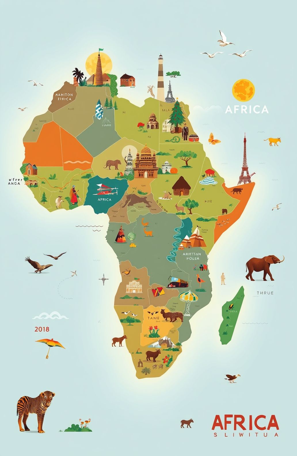 Africa Map Wallpaper