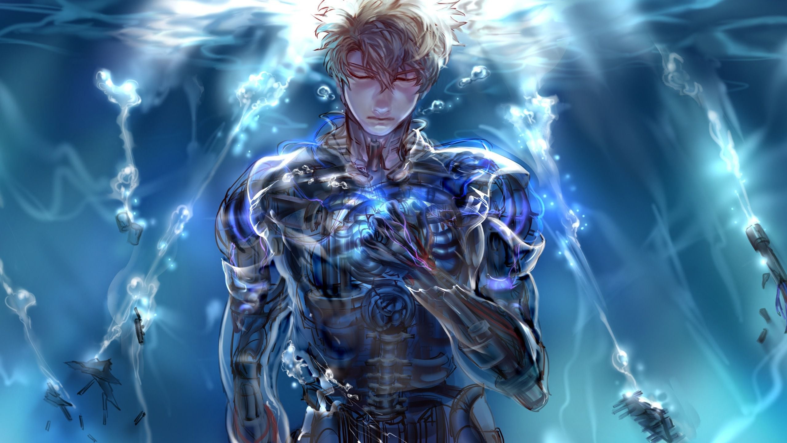 One Punch Man Genos Wallpaper Background