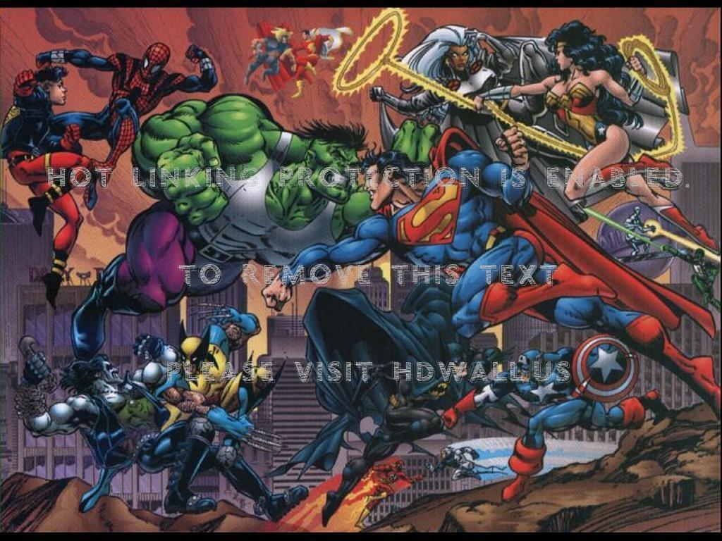 Dc Vs Marvel Desktop Wallpaper On