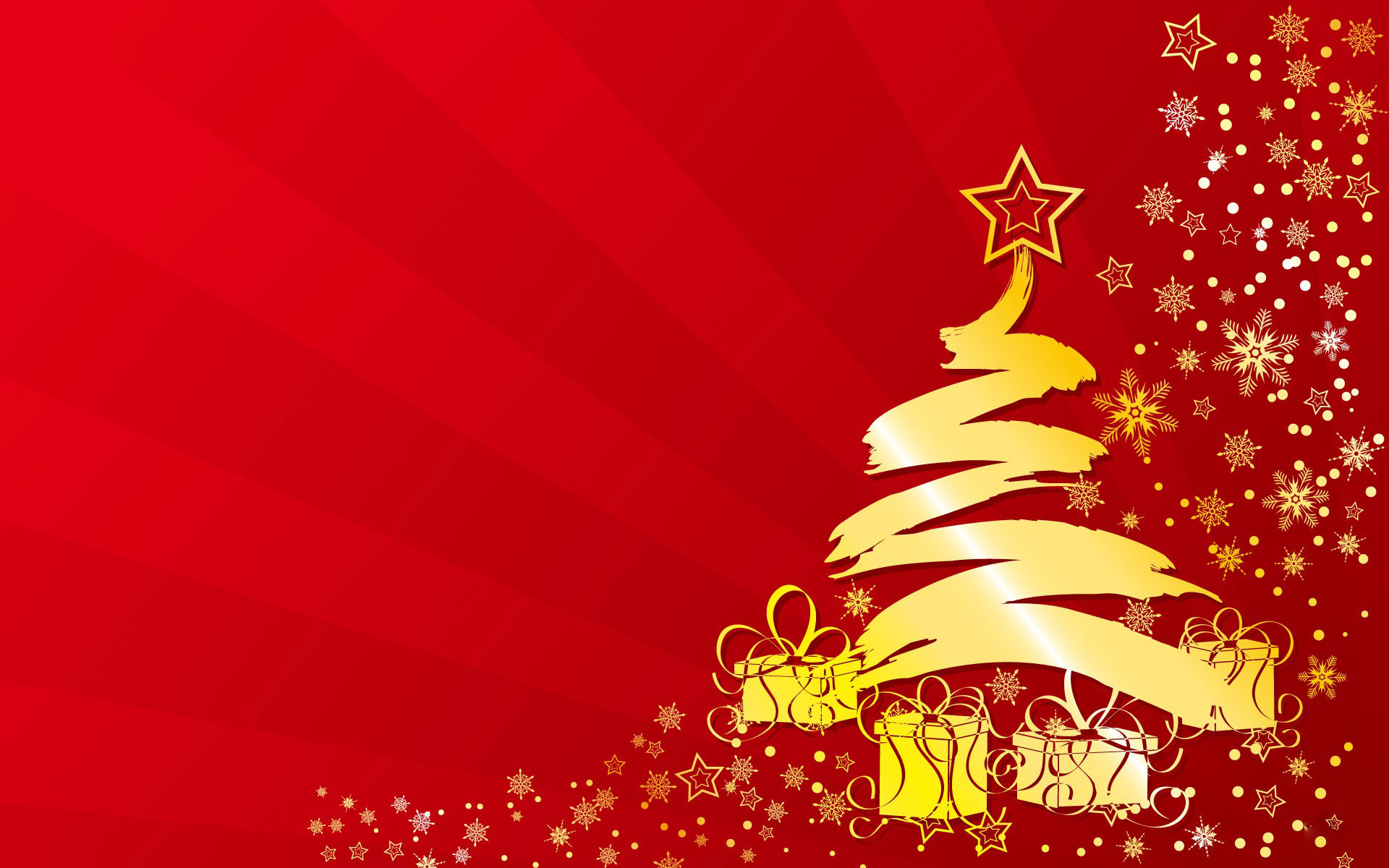 Desktop Wallpaper Of Gold Christmas Tree Puter