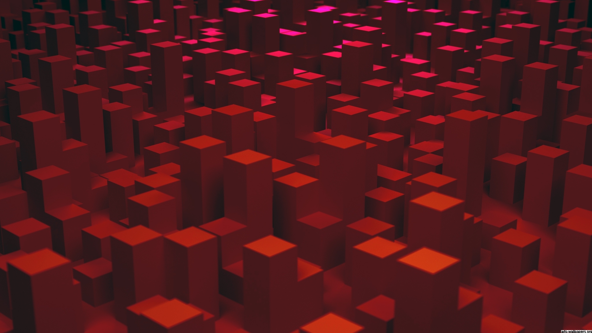 3d Cube Red Abstract Wallpaper Desktop Background