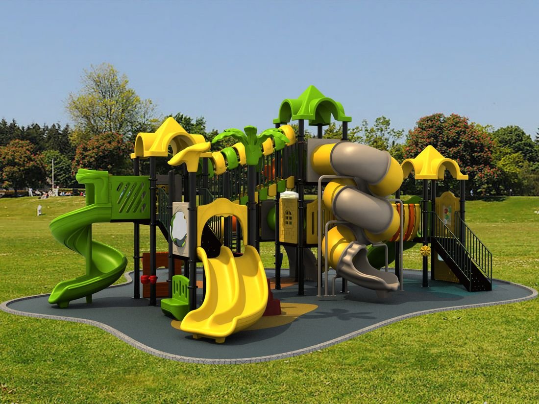 Kids Playing Outside On Playground HD Wallpaper In