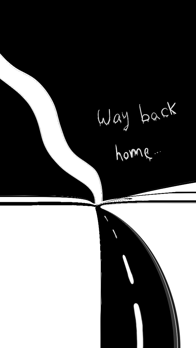 Way Back Home Wallpaper Black iPhone