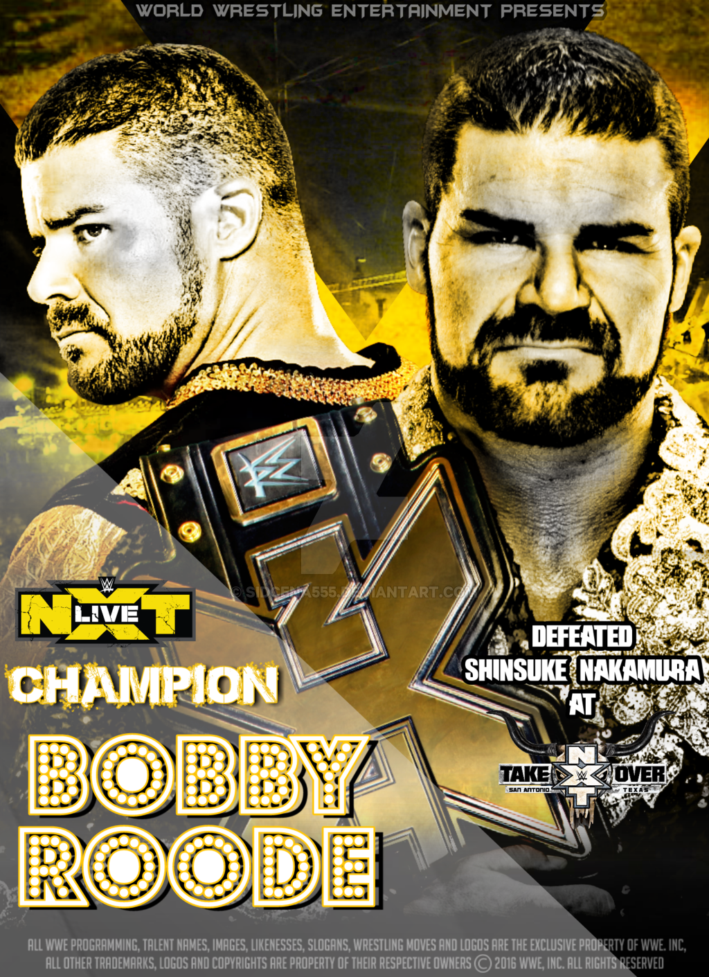 Bobby Roode Wwe Nxt Champion By Sidcena555