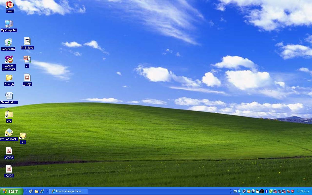 Texts below desktops Icons became blue in Windows XP How can I fix