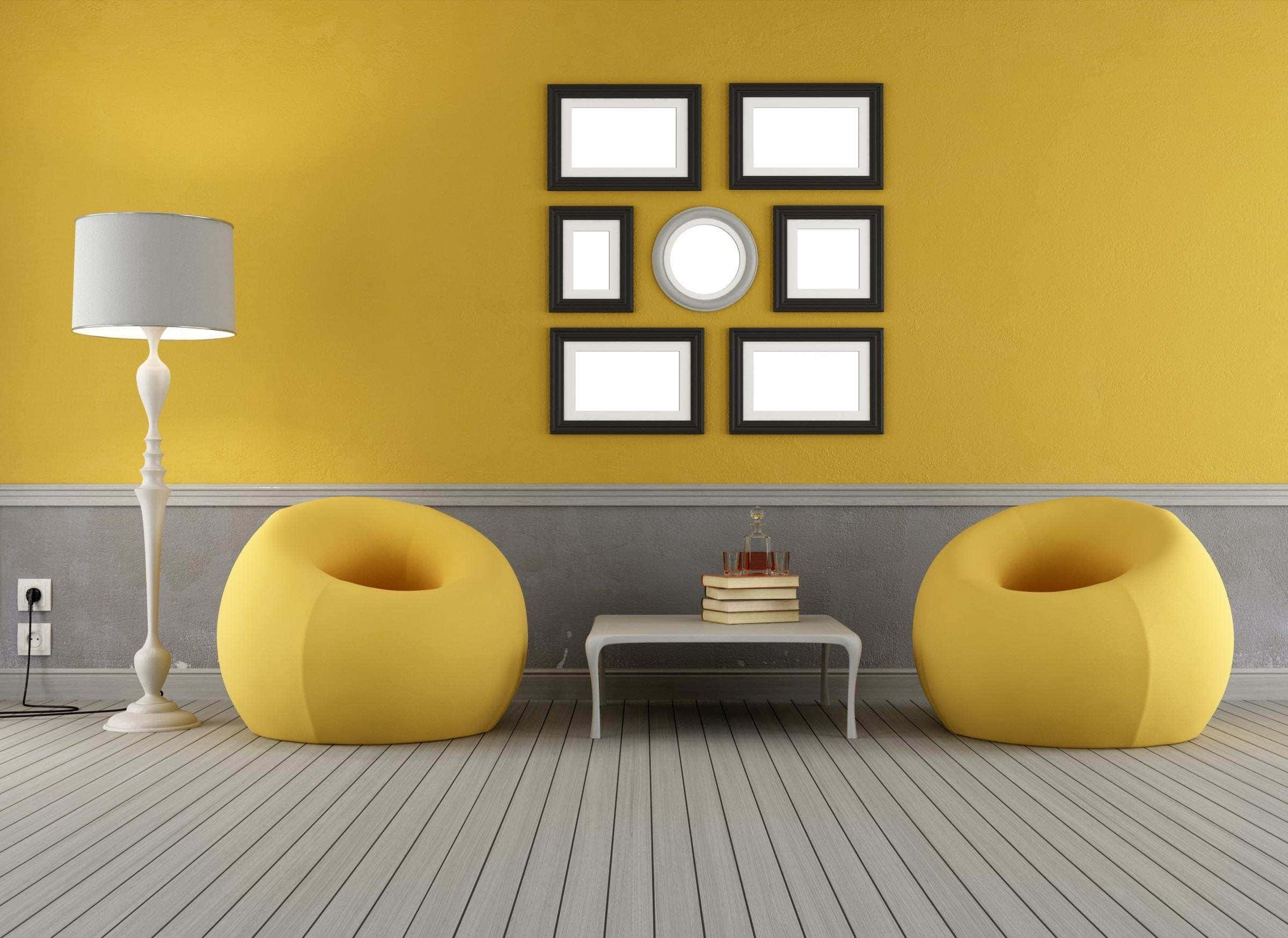 Gray And Yellow Wallpaper