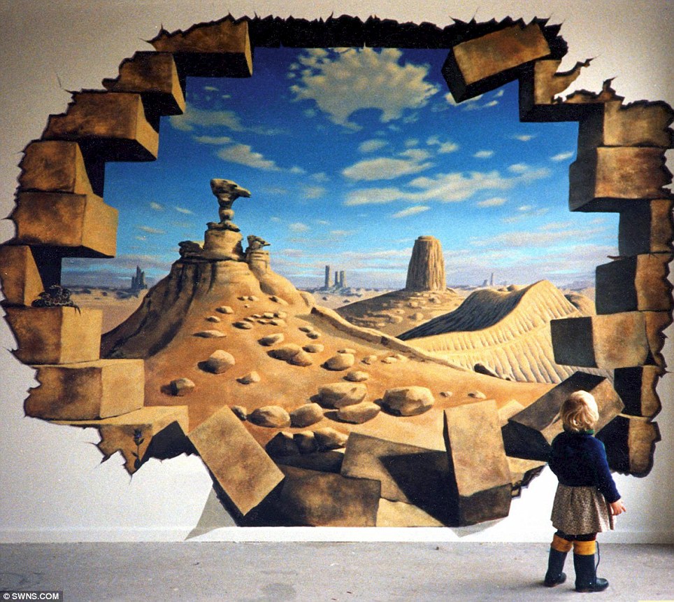3d Hole Murals 3d Cake Image 964x860