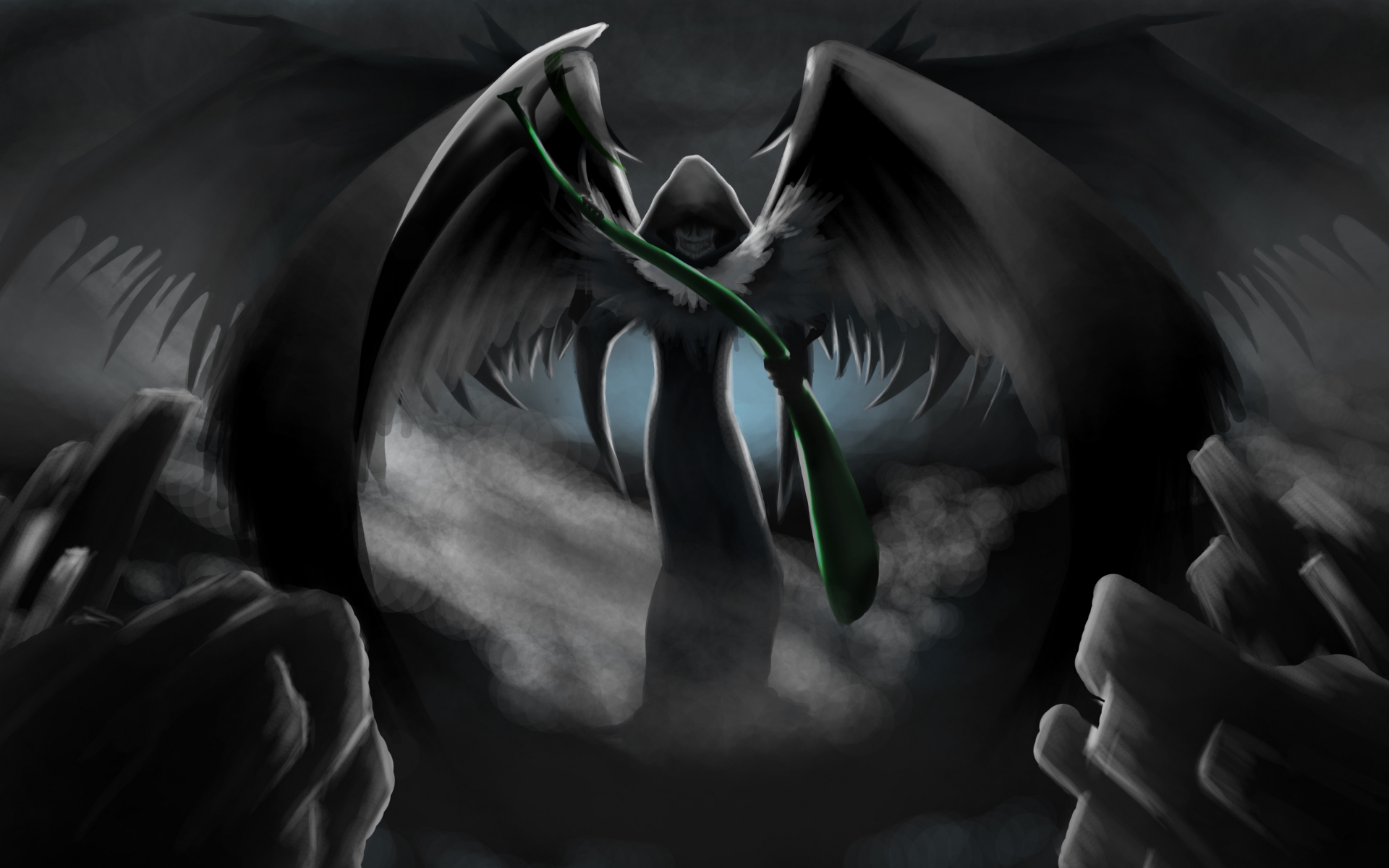 Grim Reaper With Wings Wallpaper