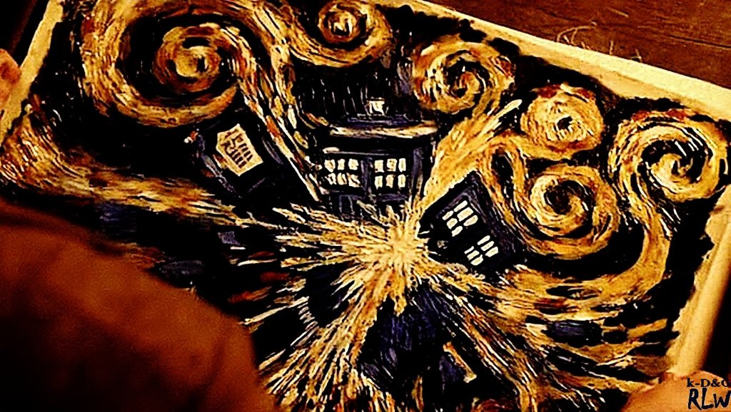 Doctor Who Tardis Van Gogh By Kamikazouille