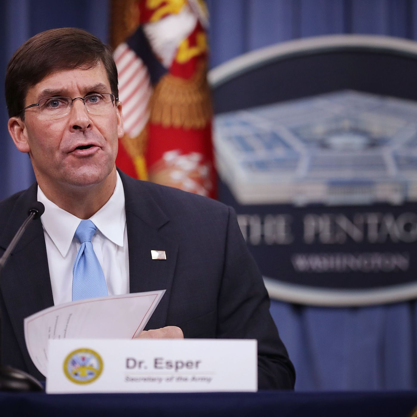 Trump Plans To Nominate Mark Esper Army Secretary As Pentagon