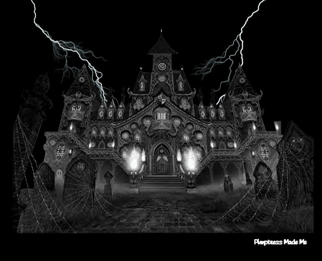 Free castle animated lightning hauntedgif phone wallpaper by 664x540