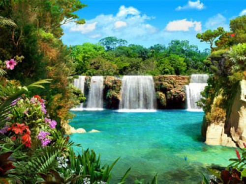  3D Waterfalls Screensaver Screensavers   Download 3D Waterfalls 500x375