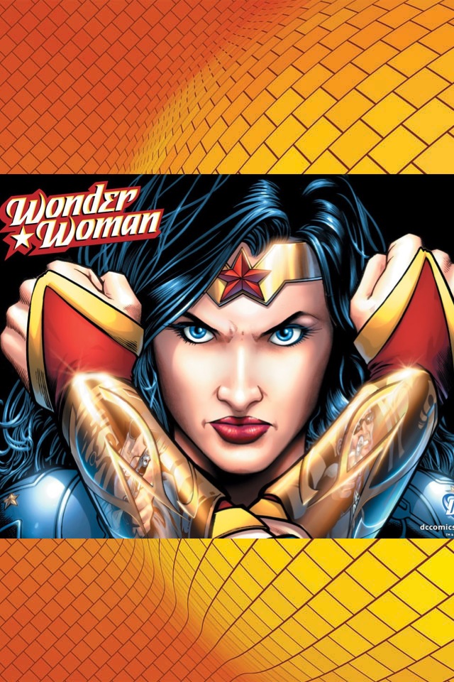 Wonder Woman Cartoons Background For Your iPhone