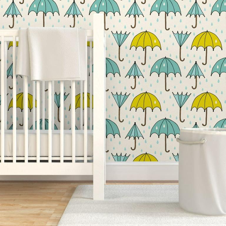 Removable Wallpaper Swatch Umbrella Day Rain Raindrops Drops
