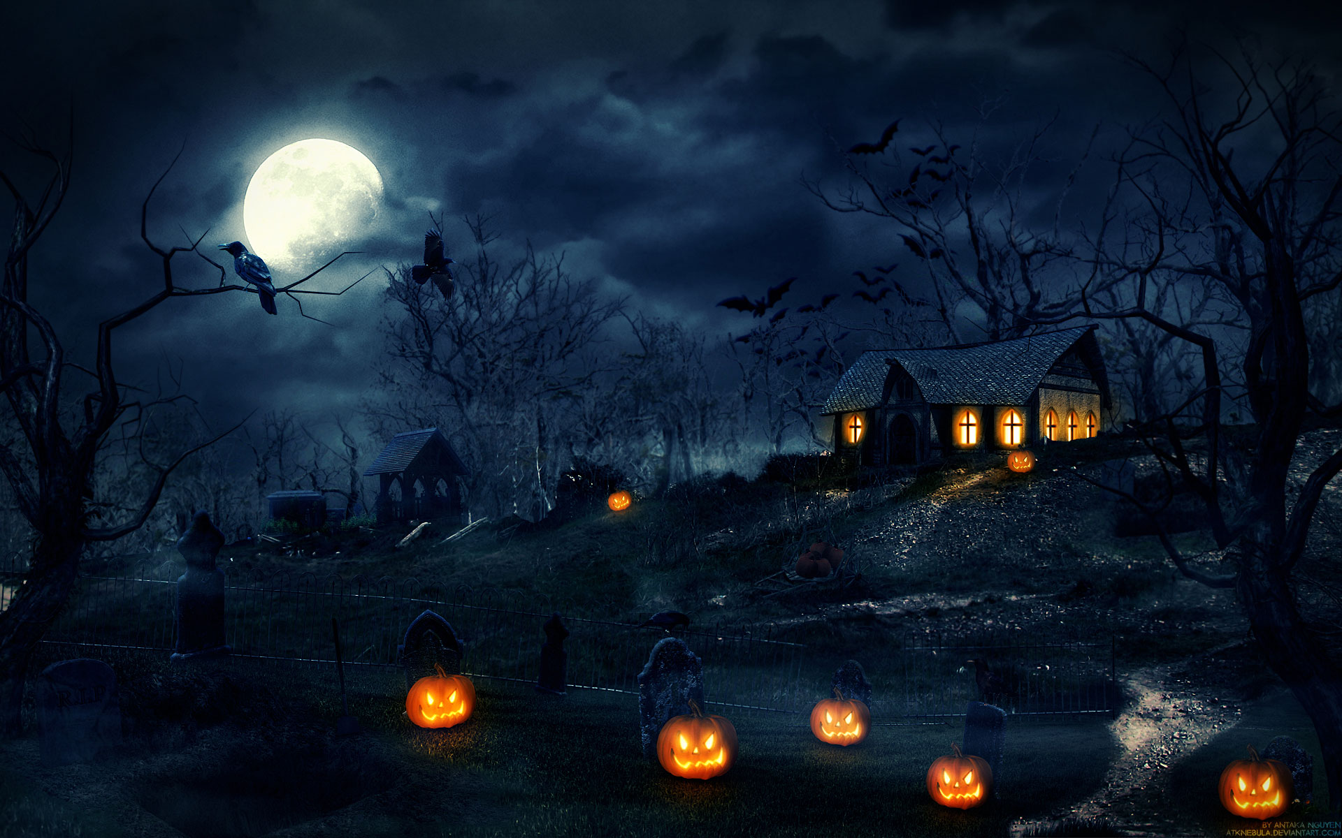  Scary Halloween Backgrounds Wallpaper Collection 2014 1920x1200
