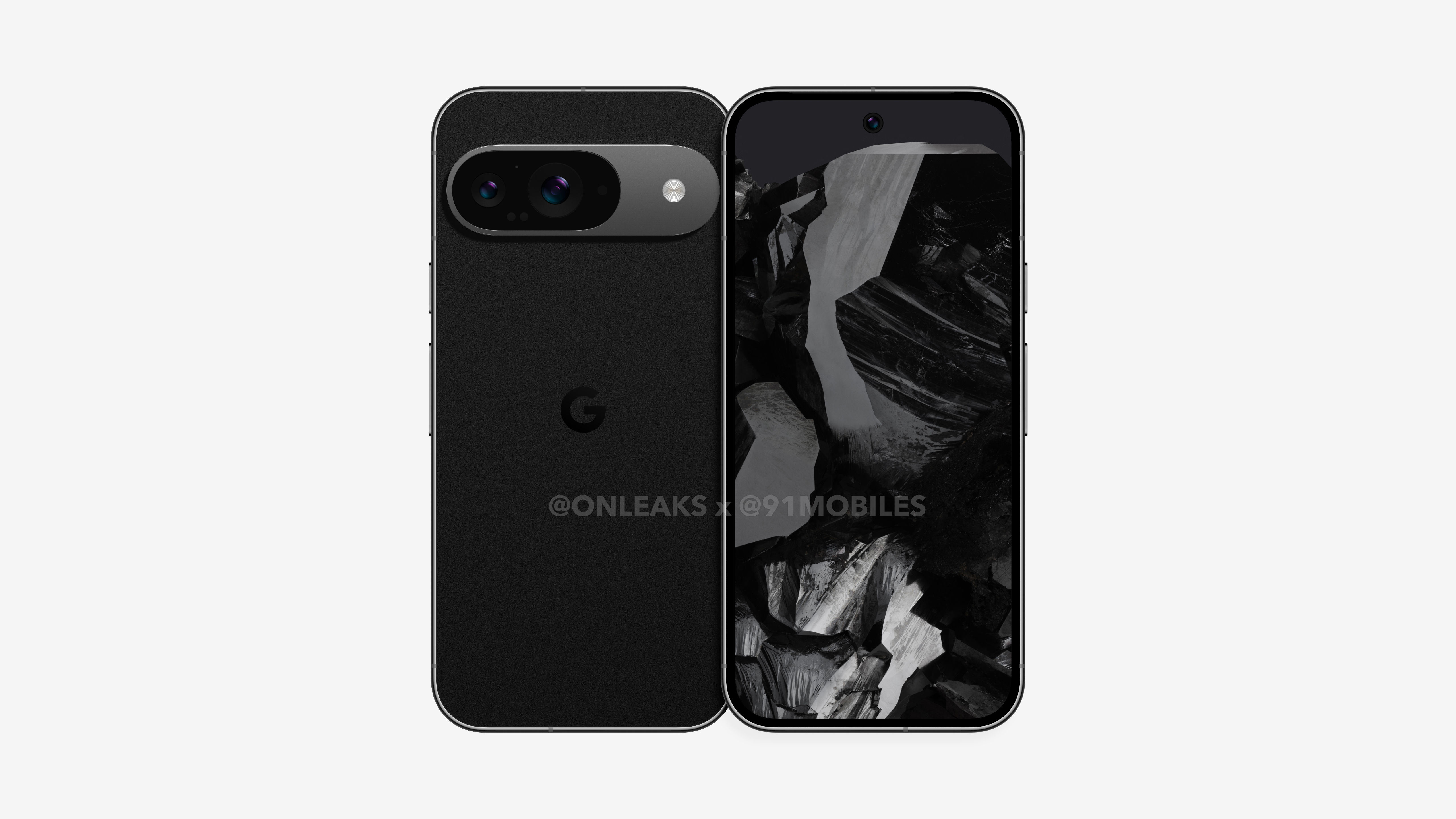 Leaked image of Google Pixel 9 showcasing its rear design and wallpaper