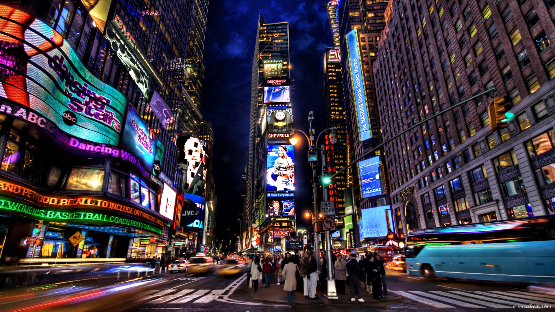 New York City at night wallpaper HD Desktop Wallpaper 1920x1080