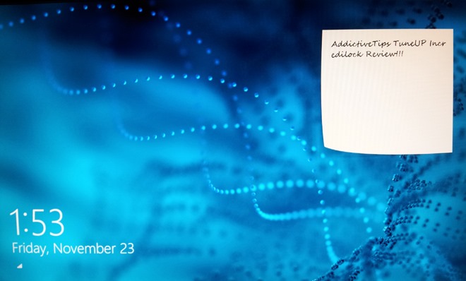  Sticky Notes Other Widgets To Windows 8 Lock Screen With IncrediLock