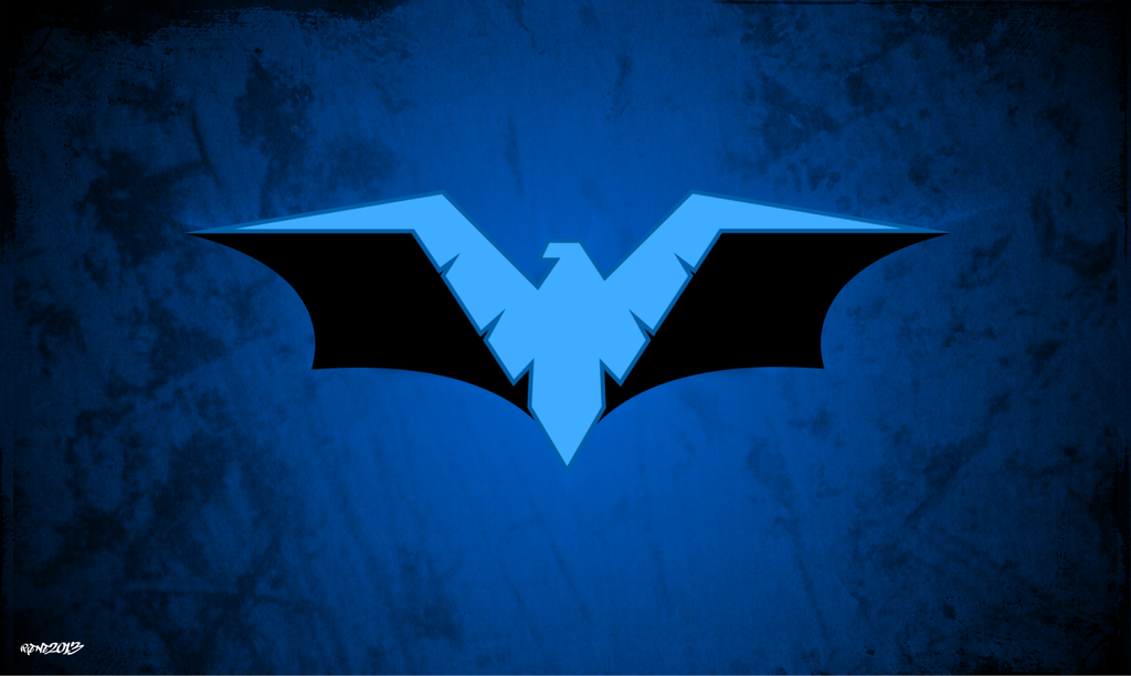 Nightwing   Batman Logo Wallpaper by elclon on