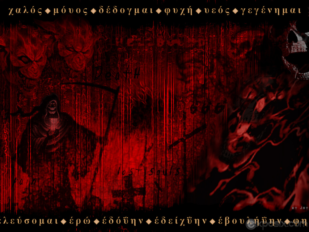 red grim reaper wallpaper