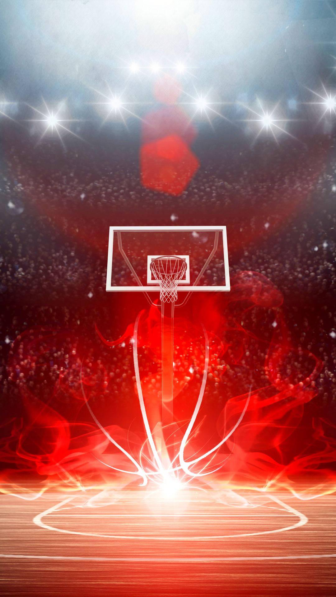 Red Basketball Court Cool iPhone Wallpaper