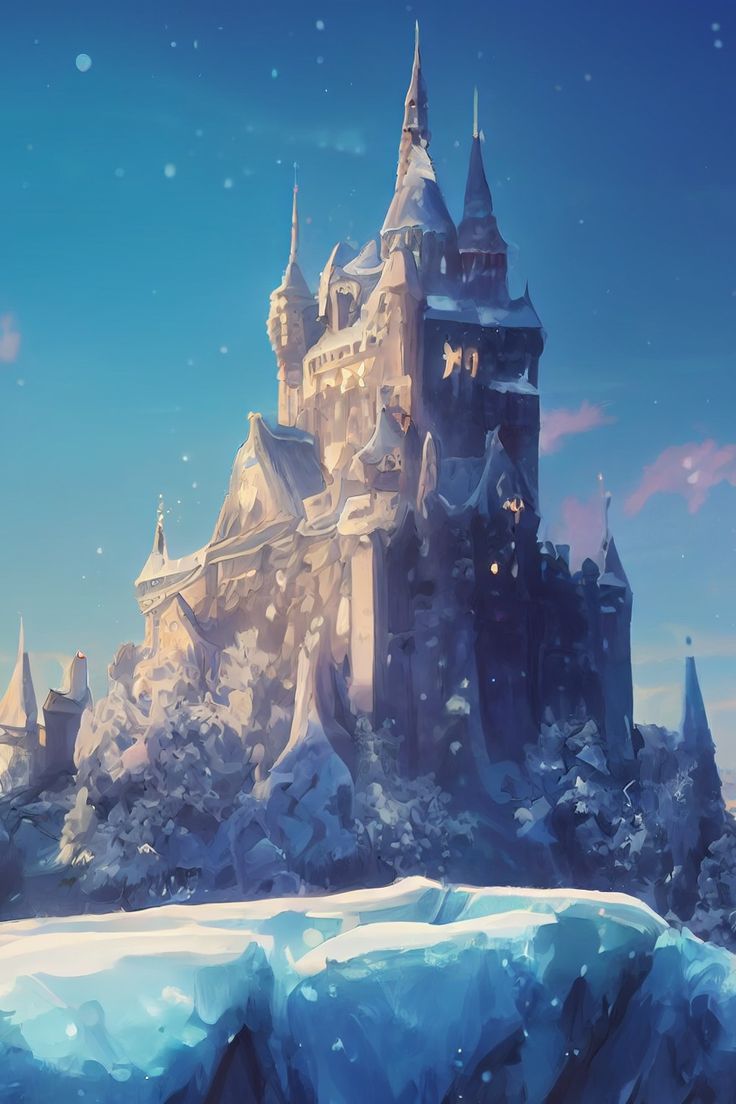 Frozen Old Castle Desktop Wallpaper Computer