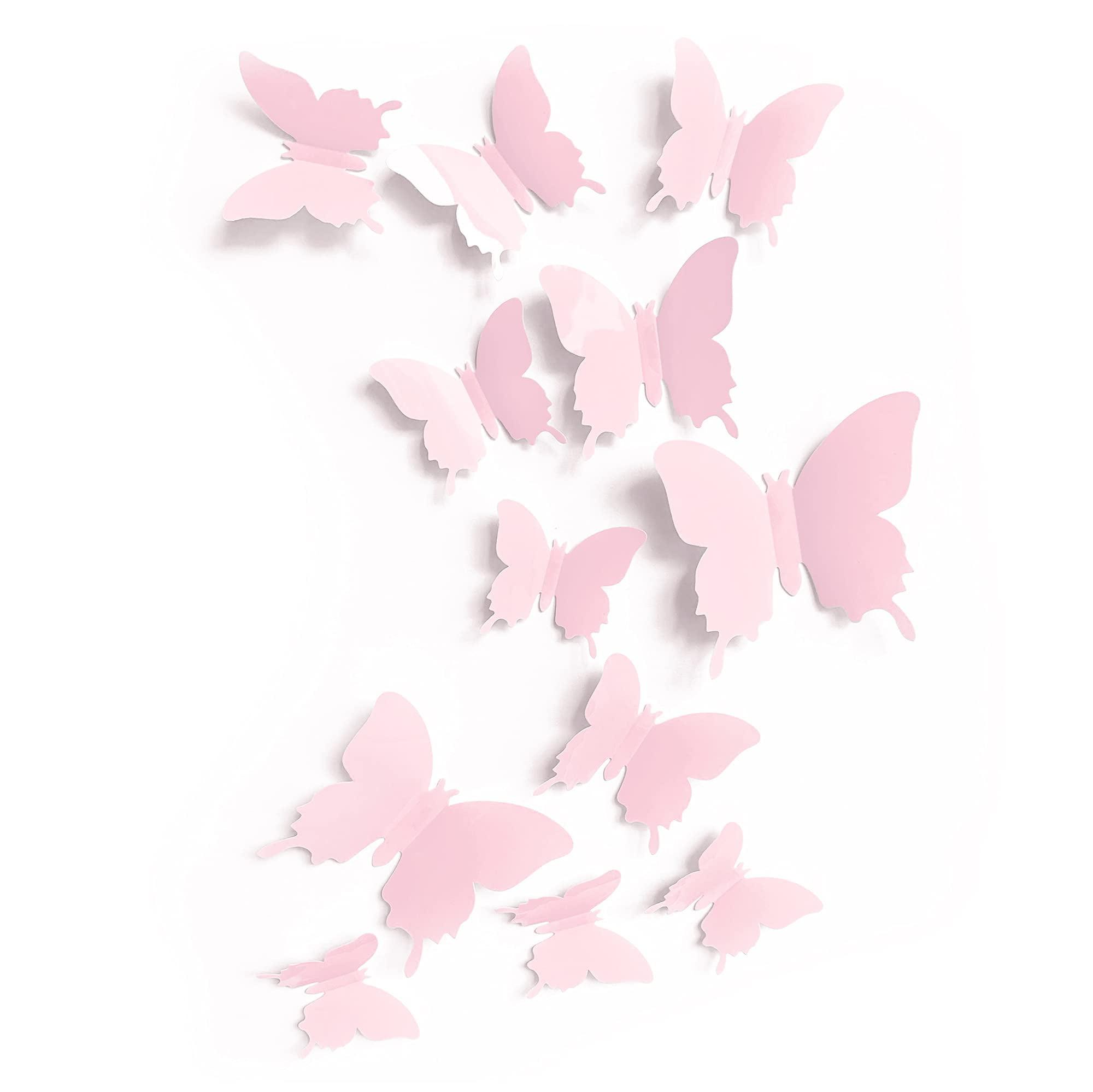 Cute Pink Butterfly Wall Decor Pcs Girls Room Decals