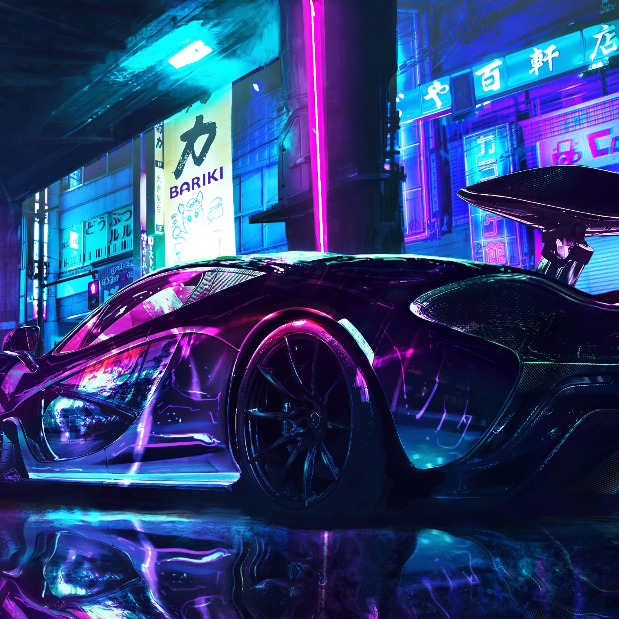 Cyberpunk Wallpaper 4k Mclaren Supercars Neon Art