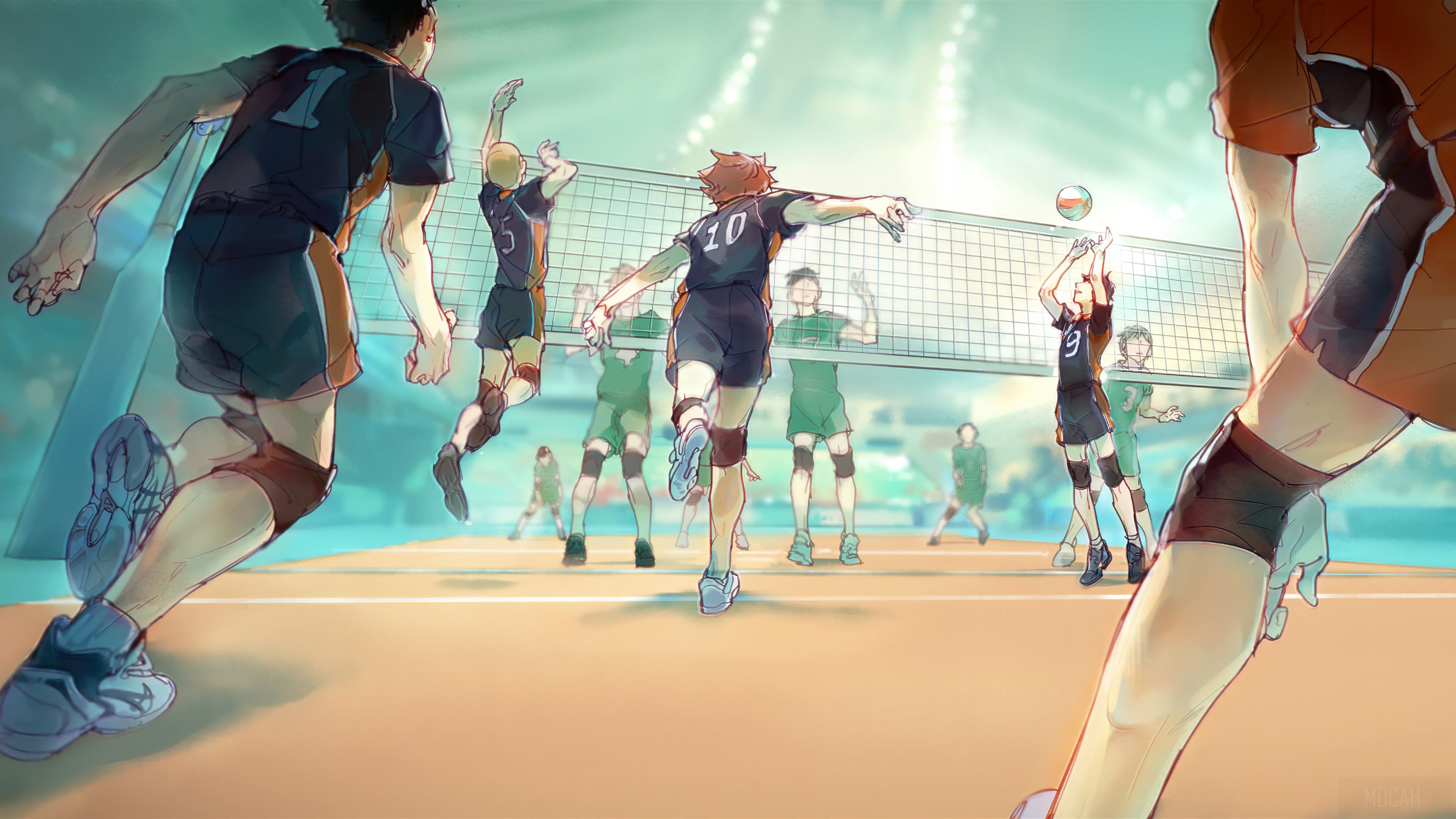 Haikyuu Anime Karasuno Team Volleyball 4k Wallpaper