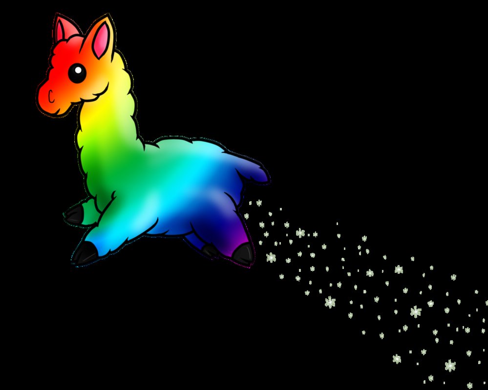 Rainbow Llama By Terrabird7