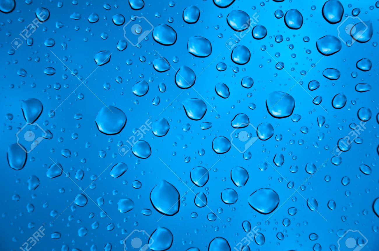 Blue Cooling Color Water Drop Background Stock Photo Picture And