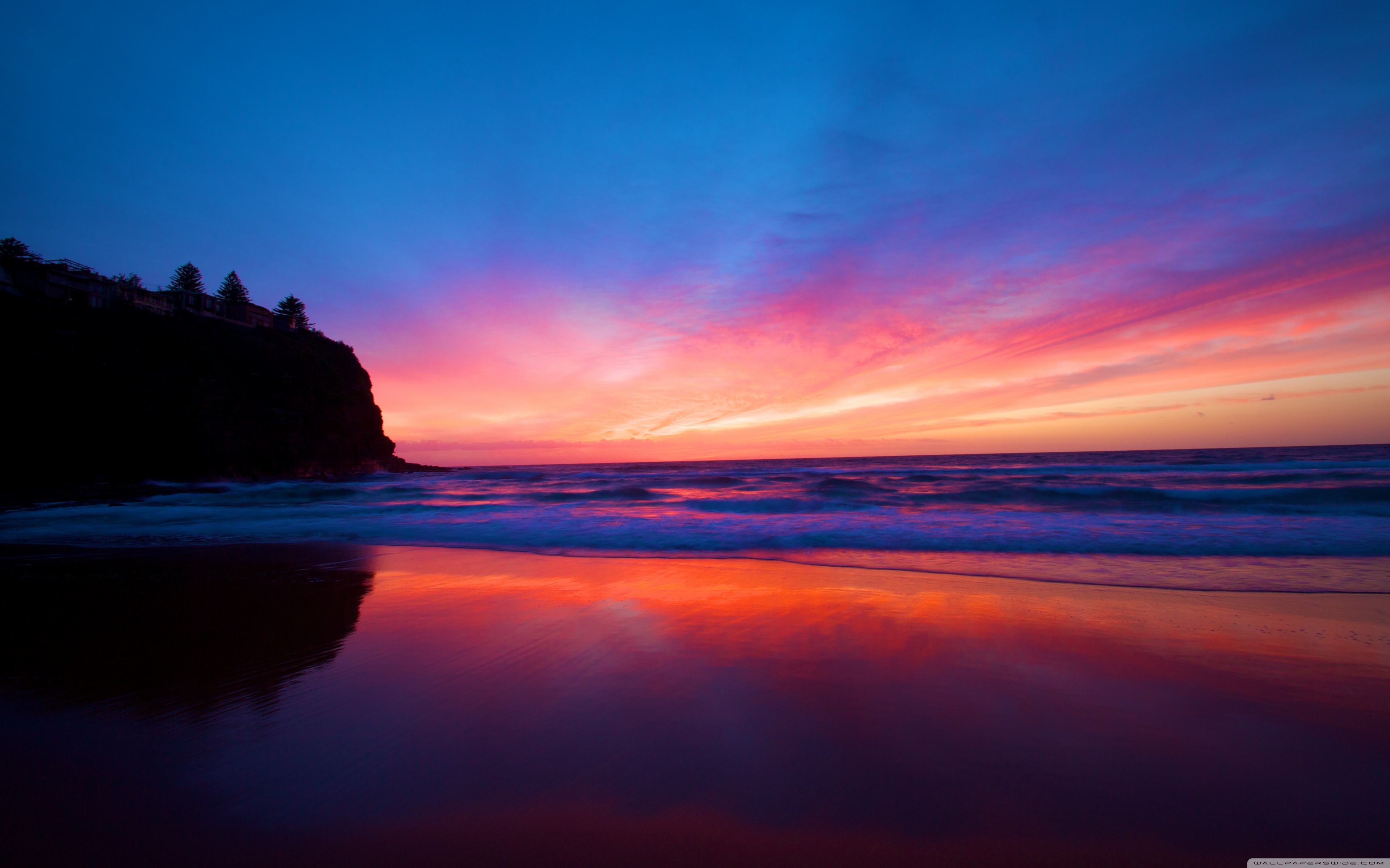 Beautiful Smooth Beach Sunset 4k HD Desktop Wallpaper For
