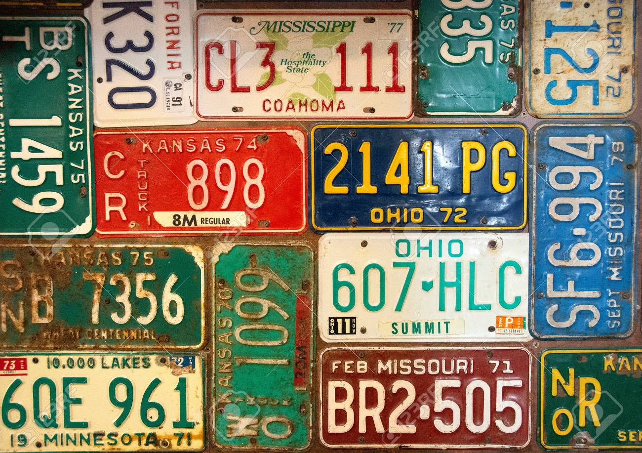 free-download-rusty-retro-license-plate-collection-background-stock