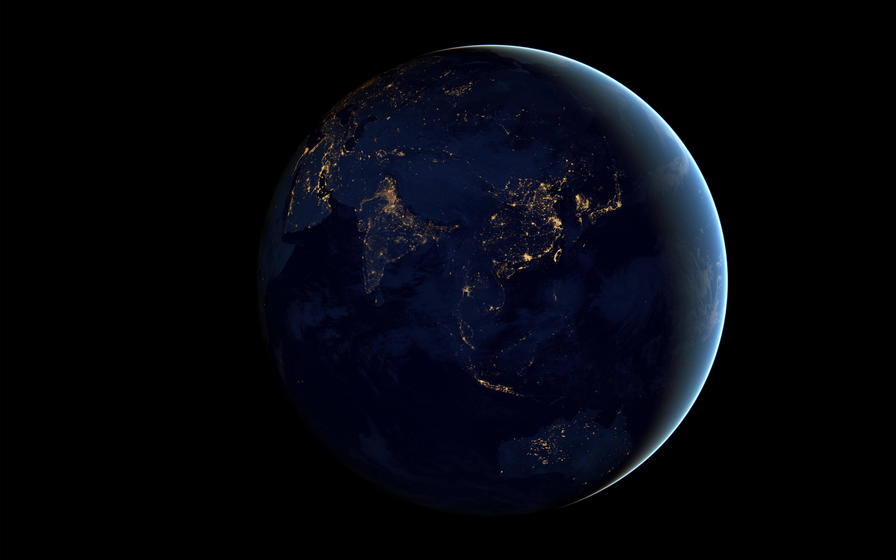 Earth At Night Seen From Space HD Wallpaper For X