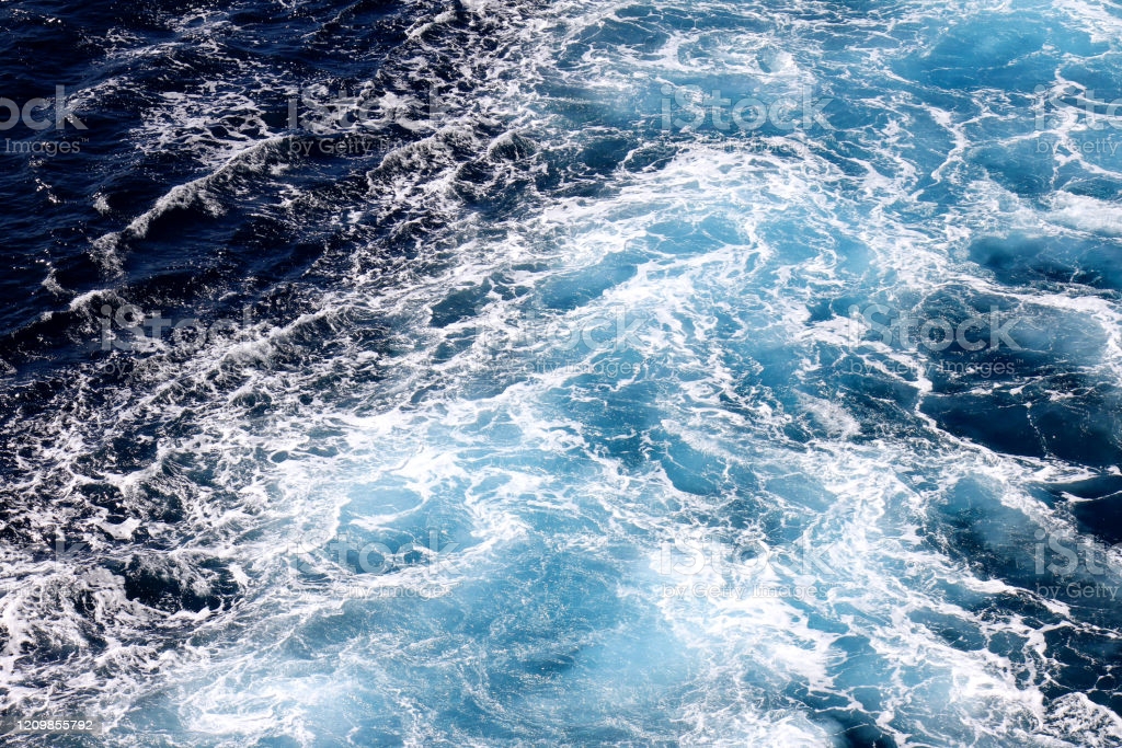 Ocean Waves Wallpaper Dark Blue Water And Sea Foam From Aerial