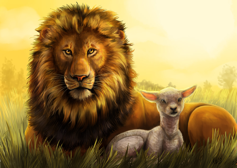 Lion and Lamb Together on a Black Background Two Aspects of the Nature of  Jesus Christ Generative AI 1 Stock Illustration  Illustration of mutton  christ 273574248