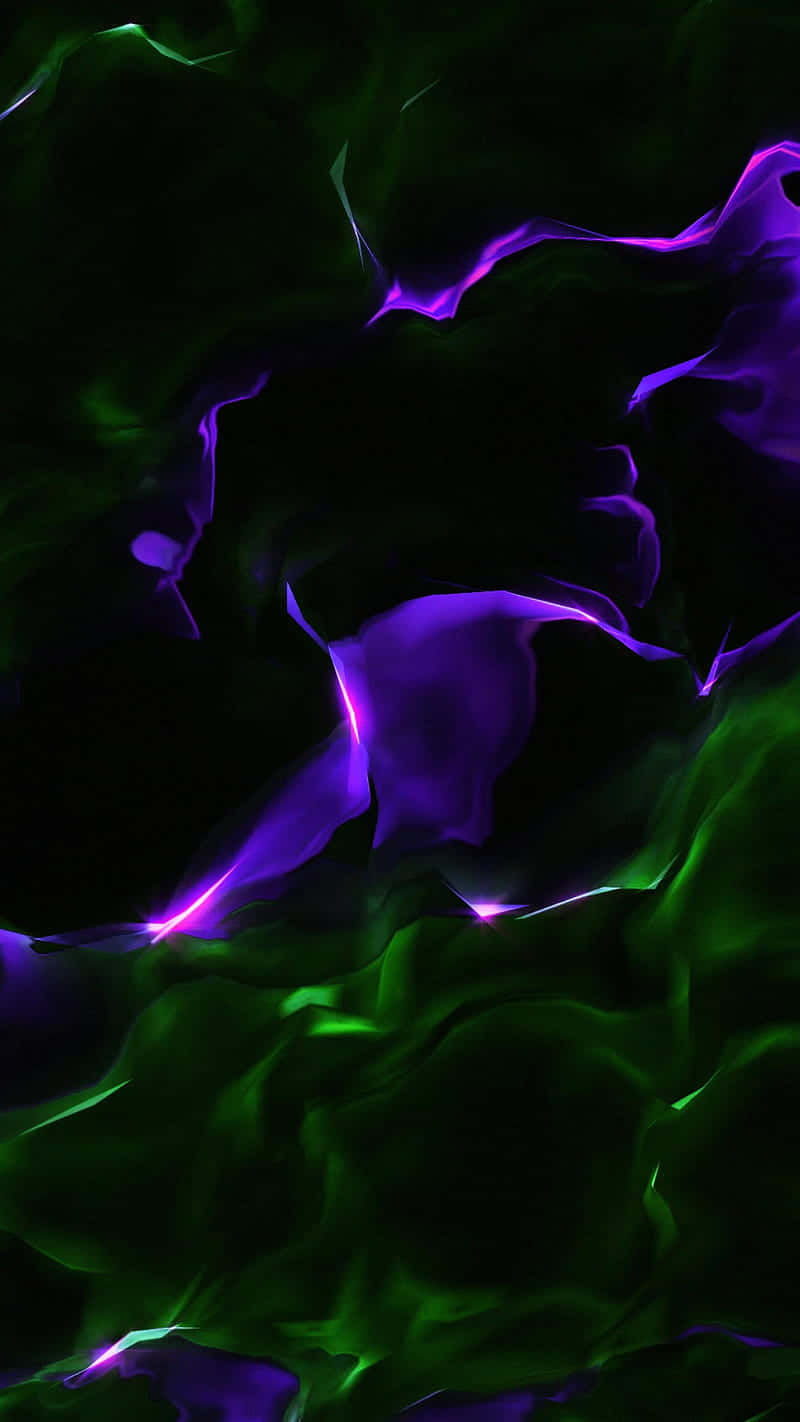 Neon Green And Purple Wallpaper
