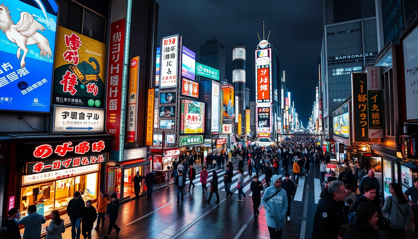 Tokyo Street Scene Wallpaper