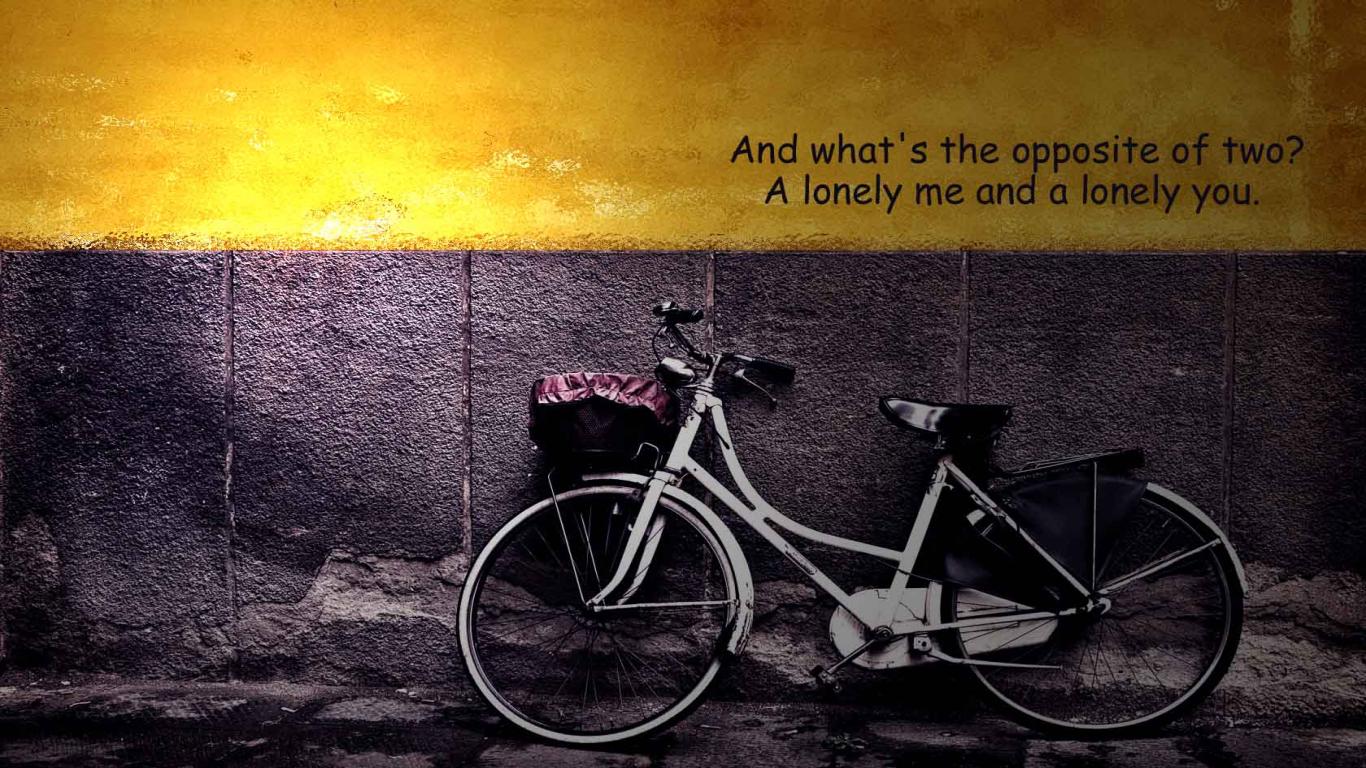 HD Lonely Bike Love Quotes For Timeline Cover