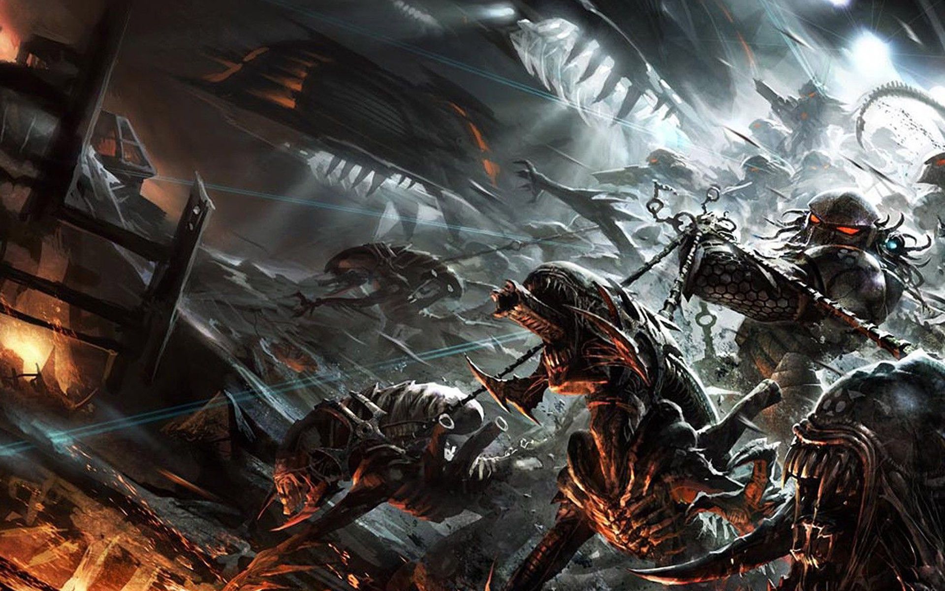 Aliens vs predator computer background - Cool , Alien Predator HD