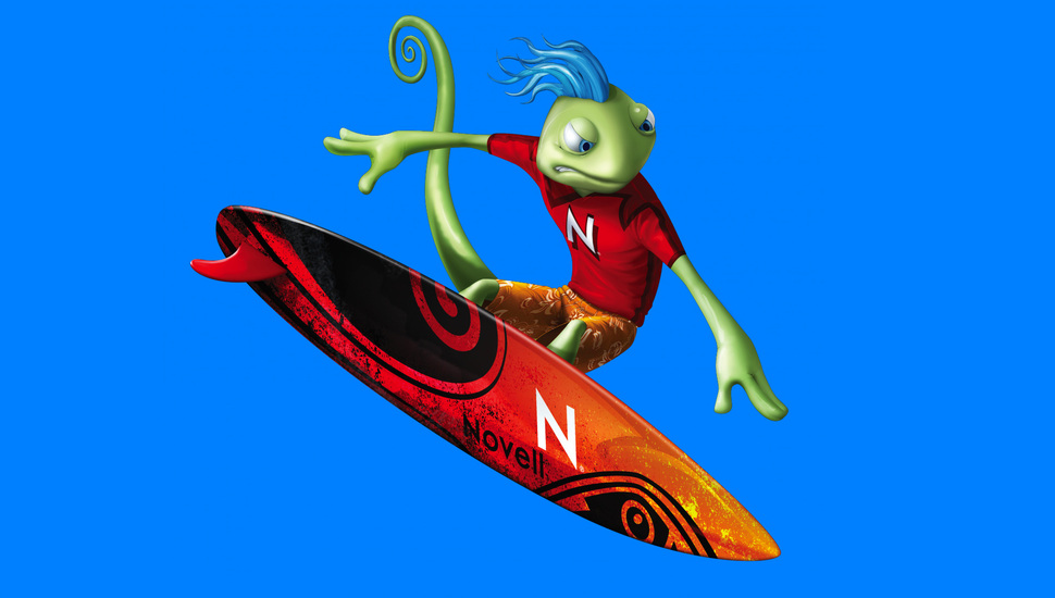 Lizard Suse Linux Geeko Novell Surfer Wallpaper And Desktop