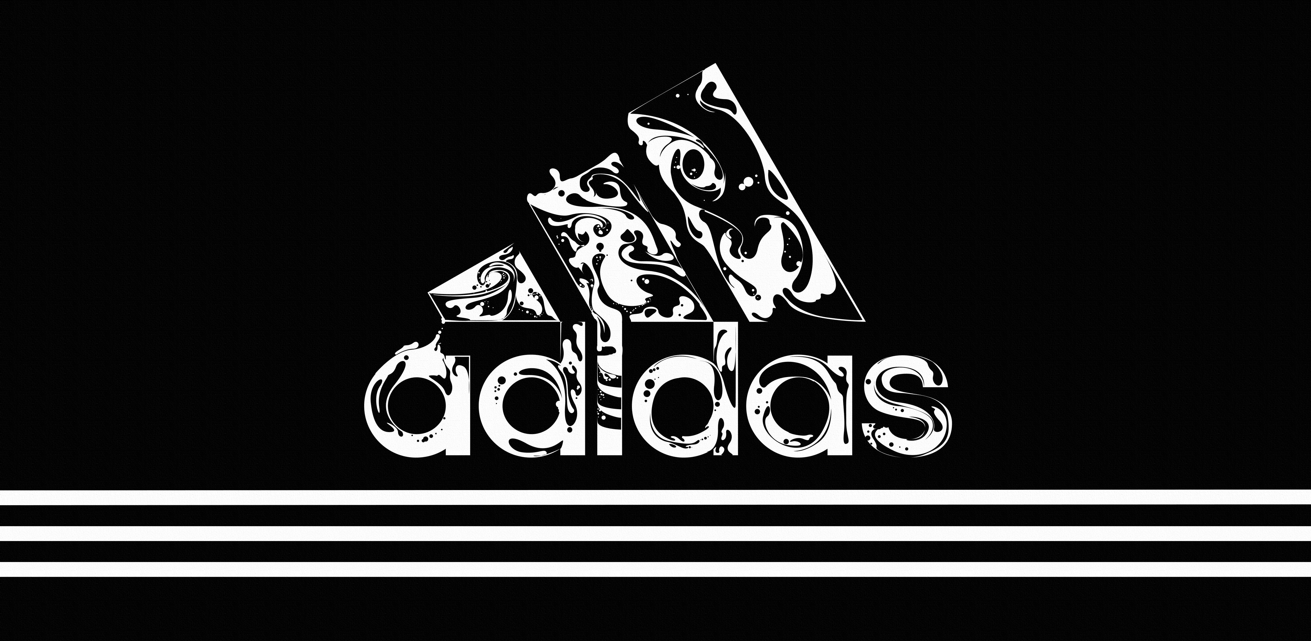 Adidas Logo Black And White HD Wallpaper Ongur