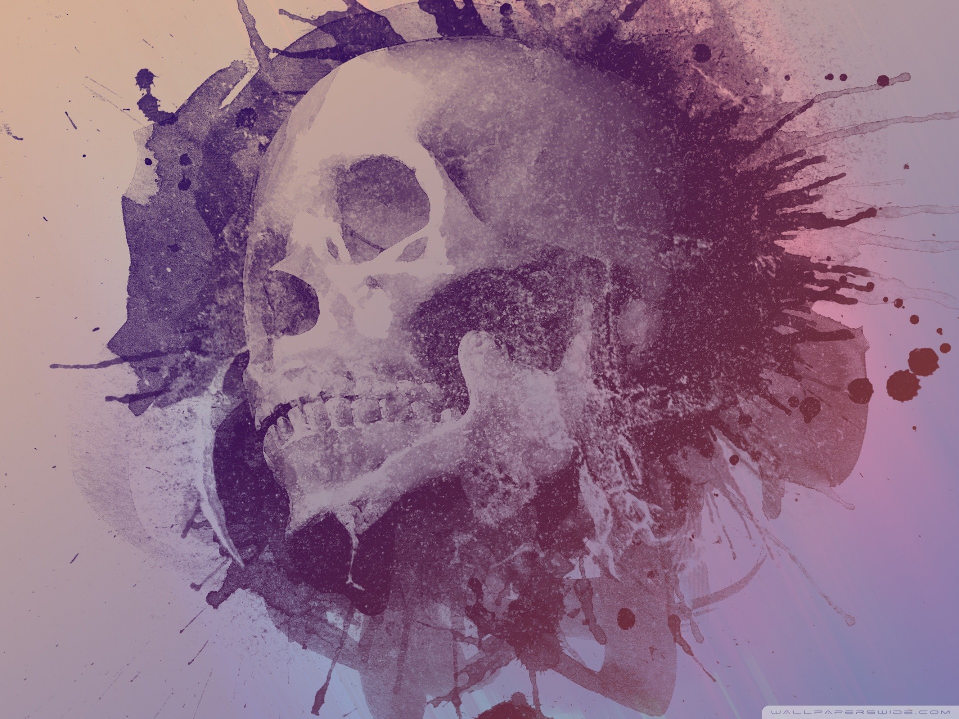 Purple Skull Wallpaper Dark