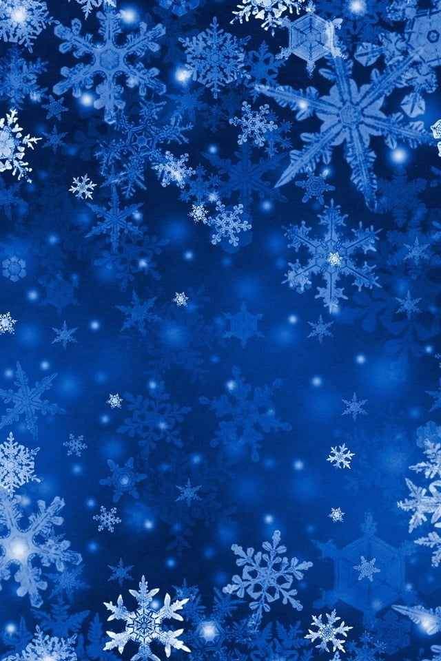 Blue Snowflakes iPhone HD Wallpaper iPhone HD Wallpaper download 640x960